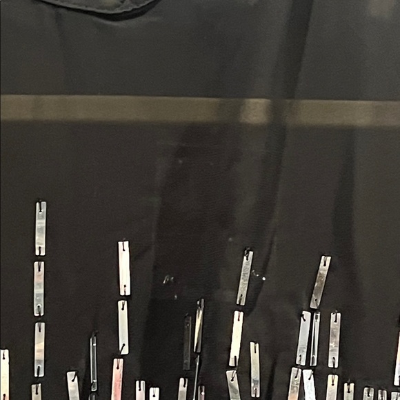 NWT-Boston Proper Black and Silver Long Sleeve Sequins Evening Dress - Picture 8 of 15